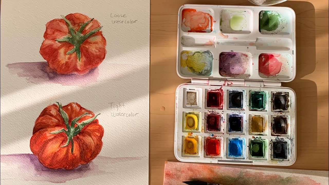 Loose vs Tight watercolor | Takipçimin Gönderdiği Resim ile 🌻