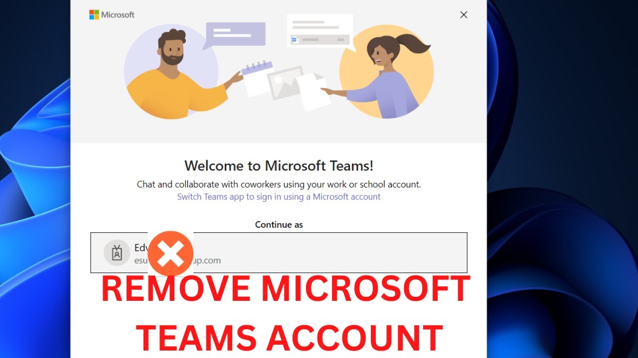 Удалить учетную запись из Microsoft Teams | Как удалить учетную запись Microsoft из Windows 11