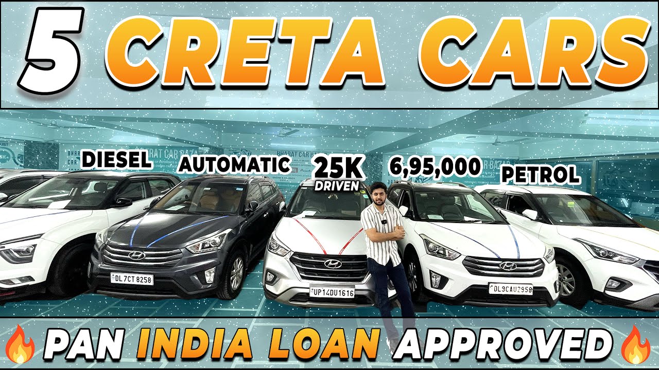 🔥5 Best Used Creta Cars For Sale In Delhi [2024] - Diesel, Petrol - Automatic & Manual With Warranty