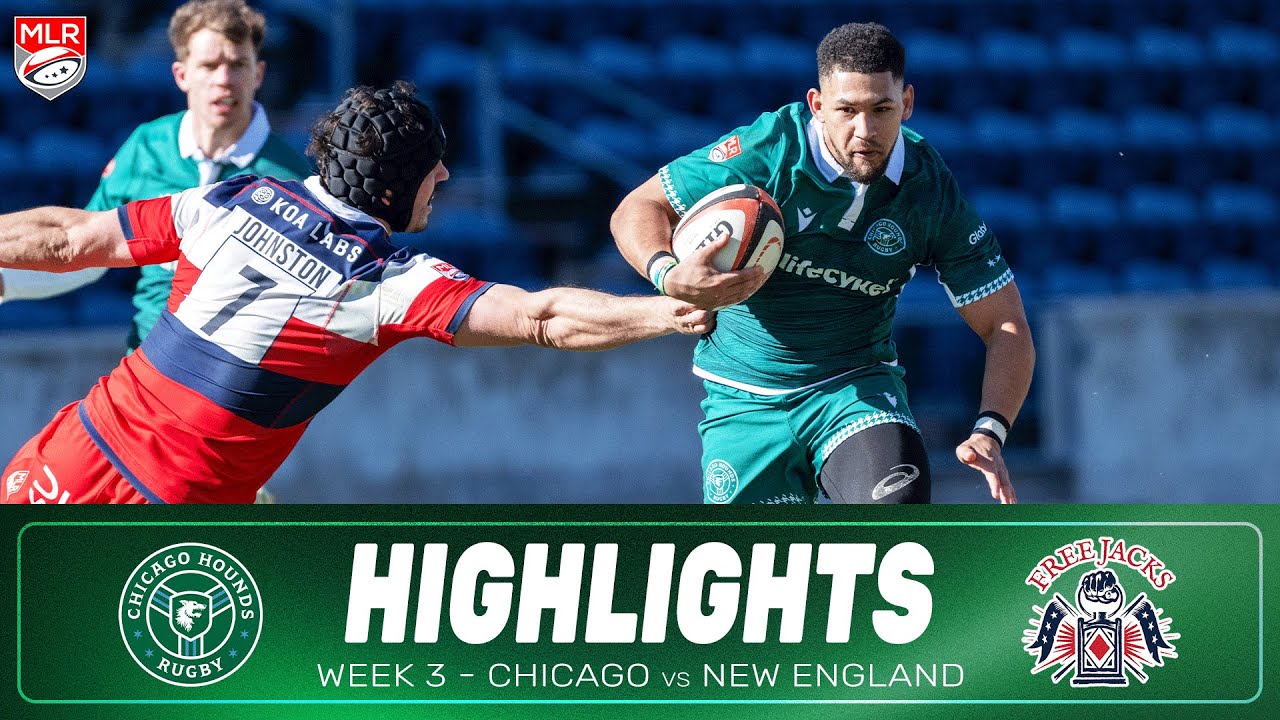 CHICAGO HOUNDS vs NEW ENGLAND FREE JACKS | Week 3 Major League Rugby Tries Highlights