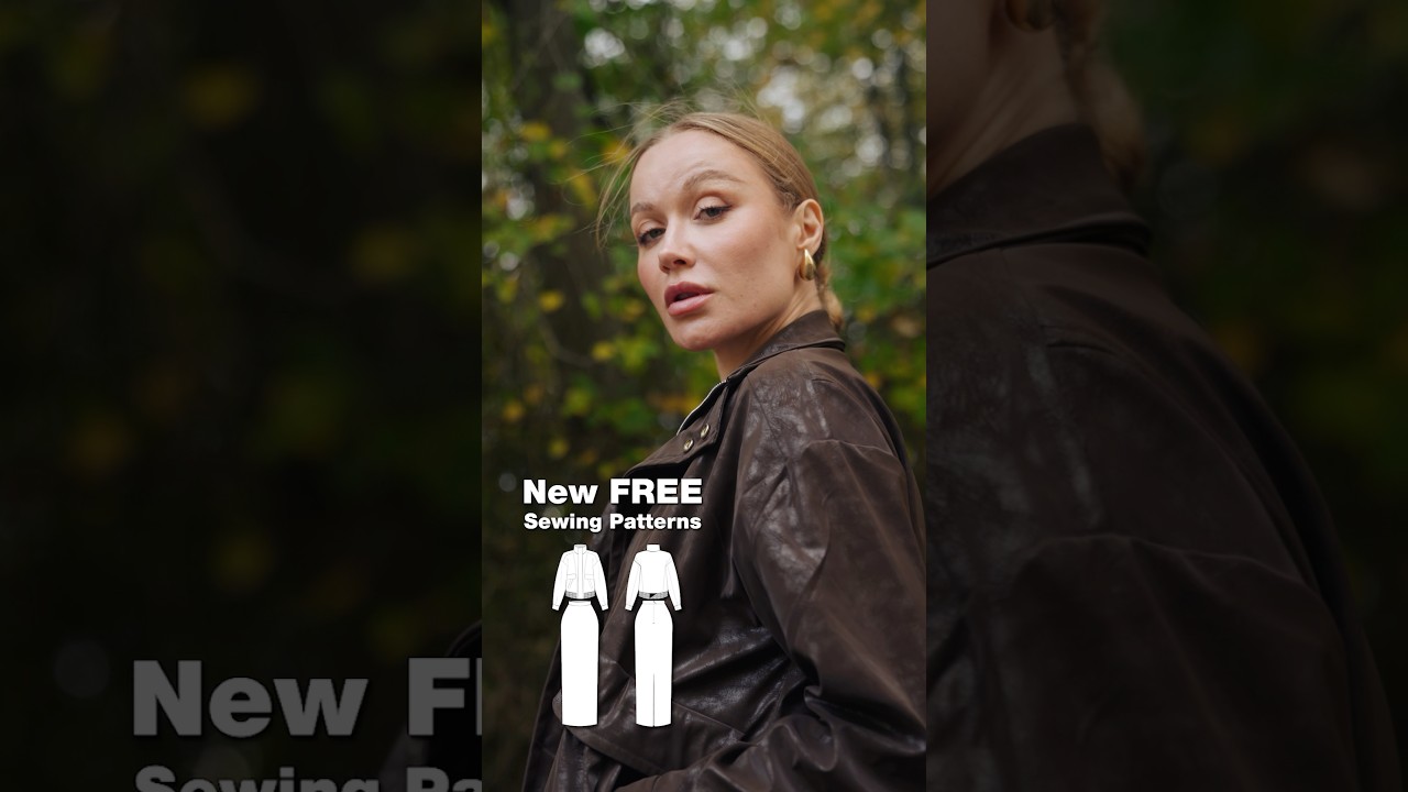 New FREE Sewing Patterns! Faux Leather Jacket + Pencil Skirt ✏️