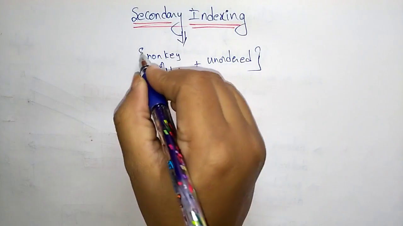 secondary indexing in database | indexing | DBMS | Lec-74 | Bhanu Priya