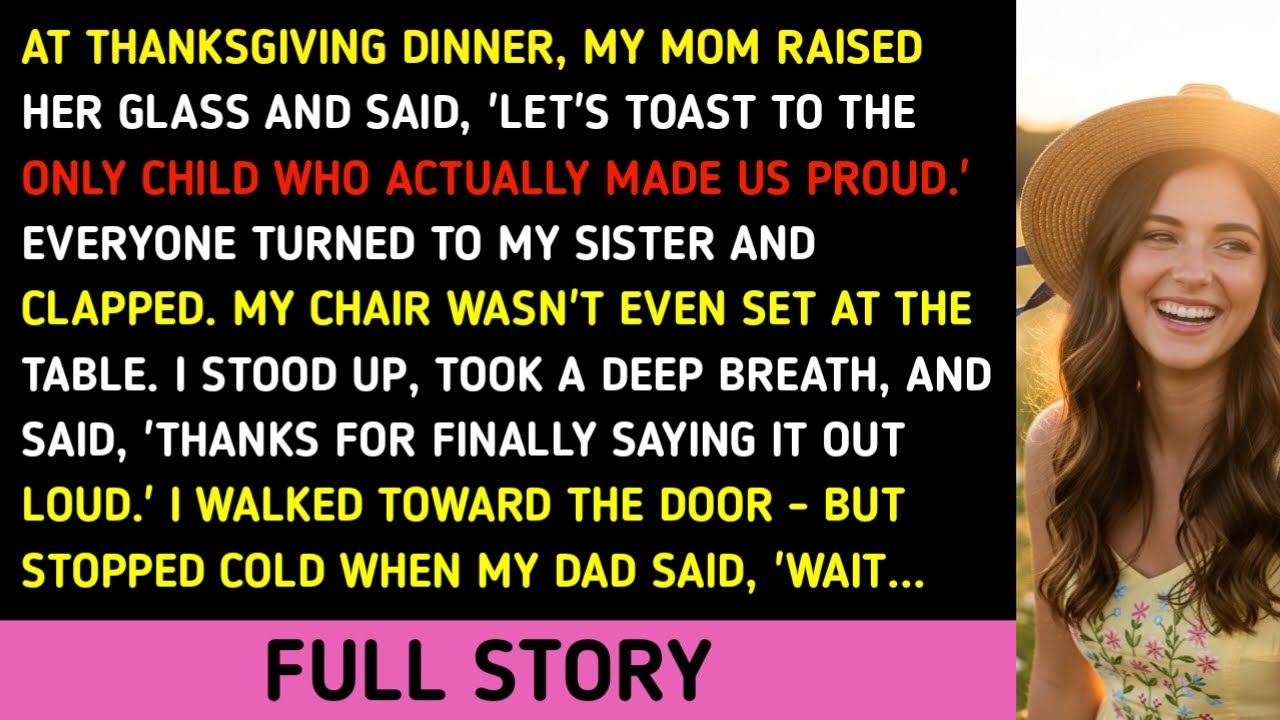At Thanksgiving Dinner, My Mom Raised Her Glass And Said, 'Let's Toast To The Only Child Who Actuall