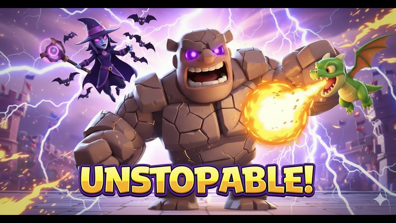 TOP LADDER DOMINATION with THIS GOLEM DECK 💀🐉🔥