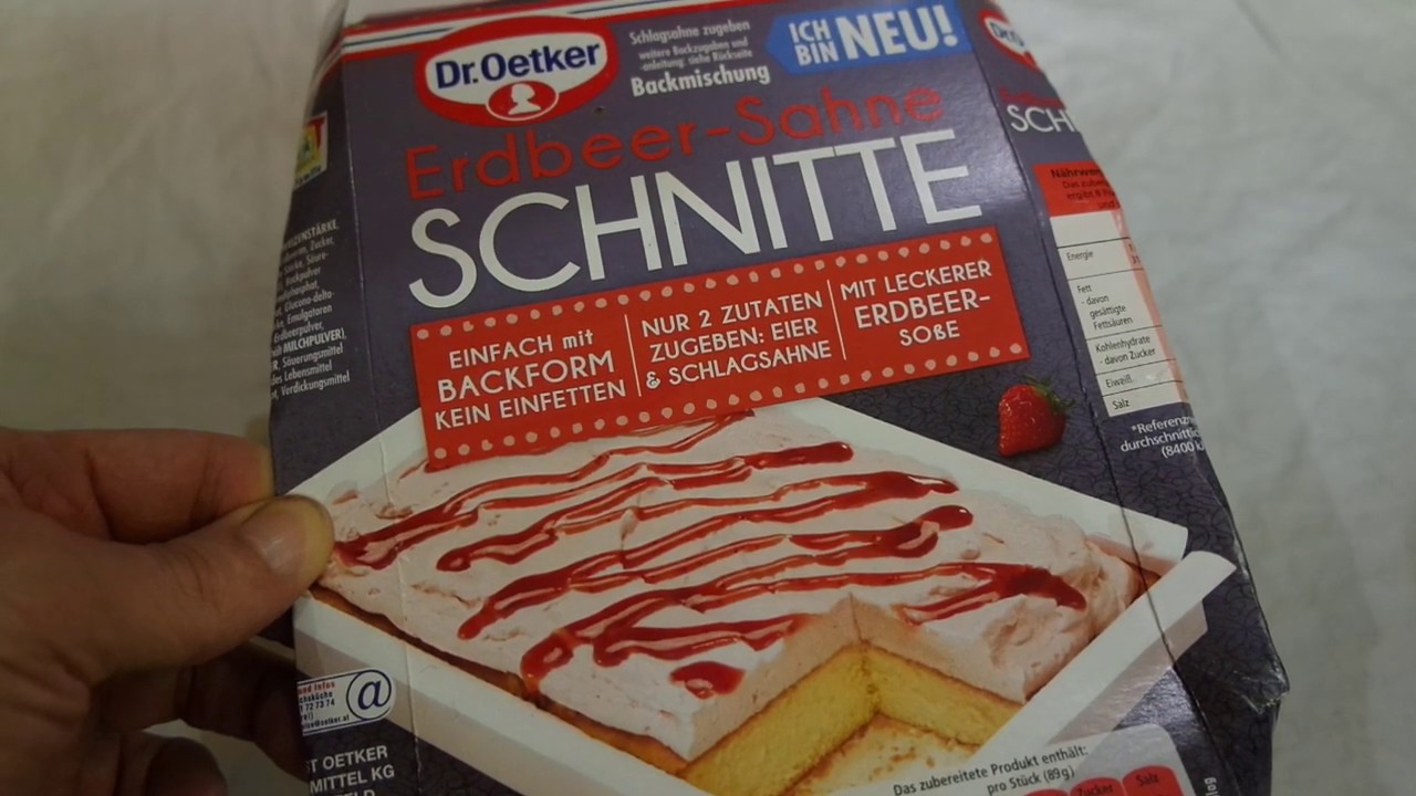 Dr.Oetker Erdbeer Sahne Schnitte Backmischung