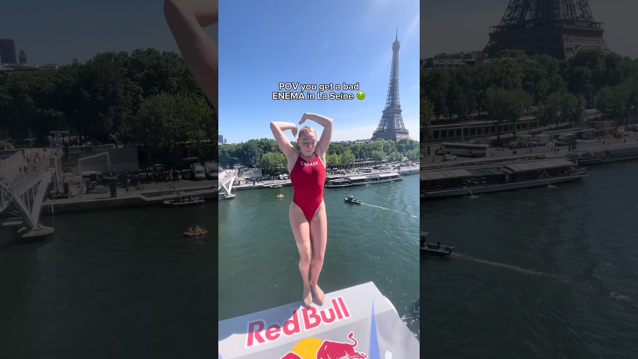 ENEMA IN LA SEINE 🤢 #fail #olympics