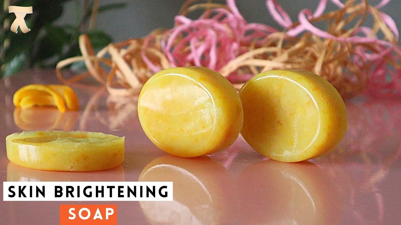 How to make natural orange peel soap for skin brightening || Homemade soap