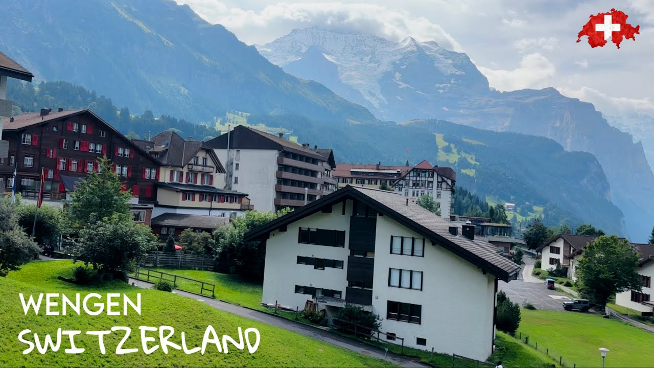 Wengen, Switzerland Walking tour 4K🇨🇭| Most Amazing Swiss villages | UK to Switzerland by Car | 2025
