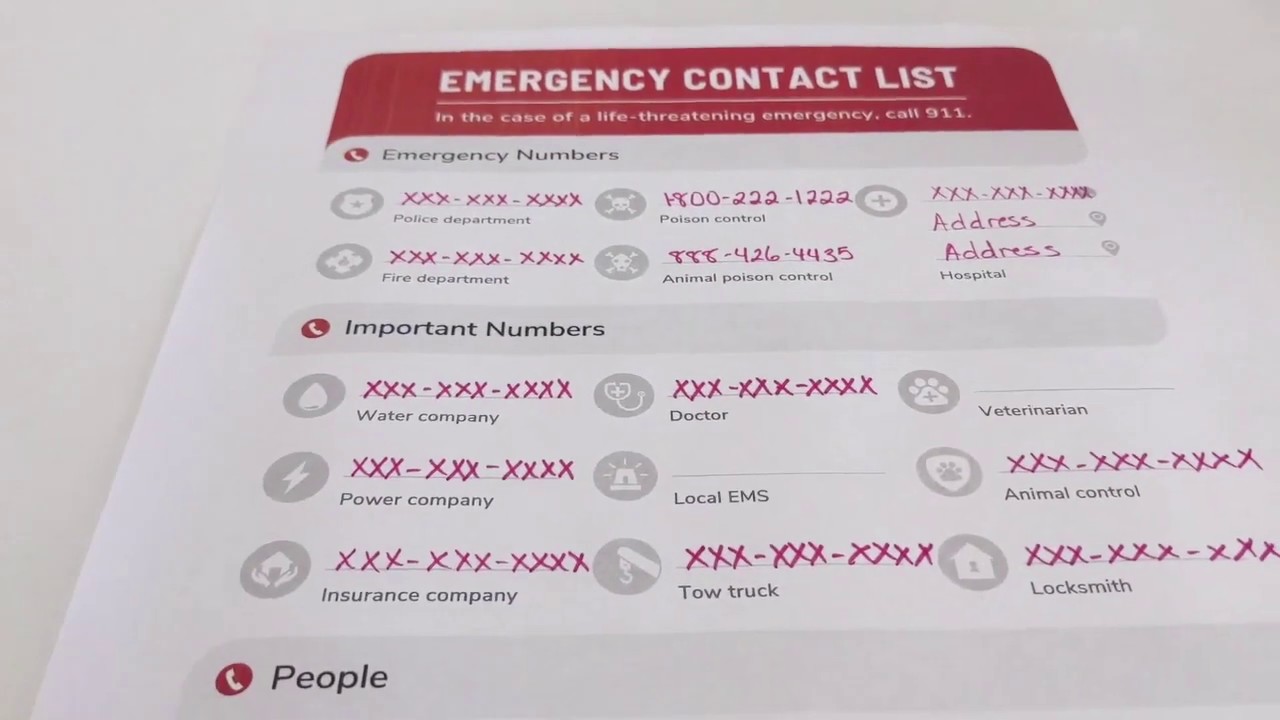 Create an Emergency Contact List
