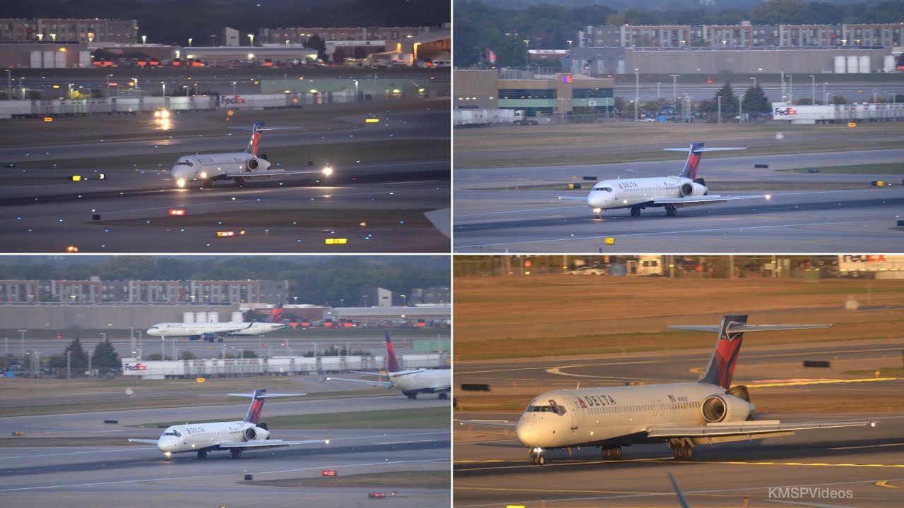 8K - Four Synchronized B717 Landings at KMSP/MSP