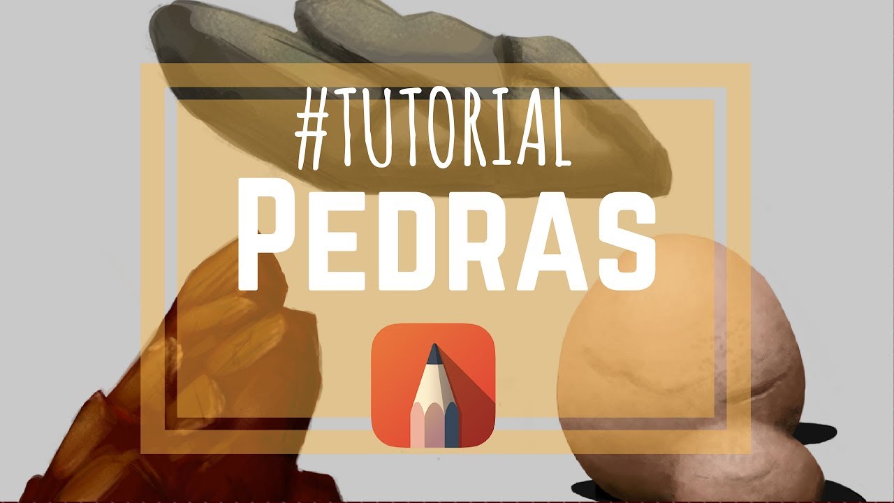 DESENHO DIGITAL : COMO DESENHAR PEDRAS - (Autodesk SketchBook Pro MOBILE)