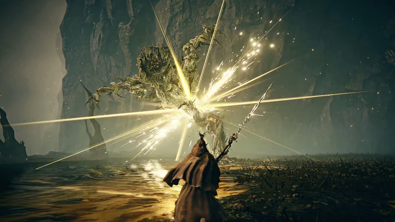 Elden Ring DLC - Scadutree Avatar Cinematic Fight (No HUD/OST sync)