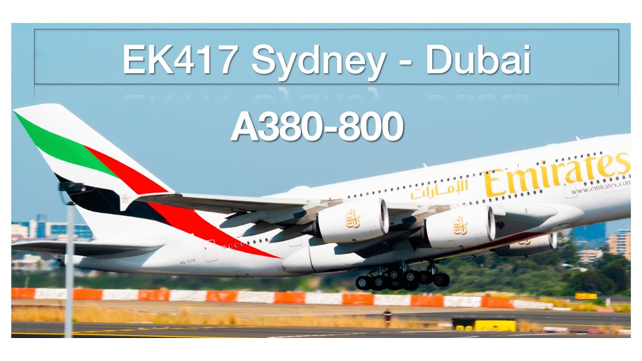 Рейс Emirates A380 Сидней — Дубай, места эконом-класса.