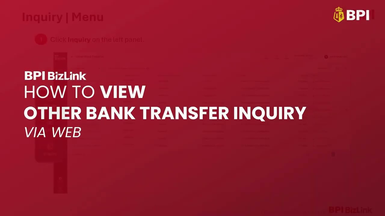 How to Create Other Bank Transfer Transactions | BPI BizLink | 2025