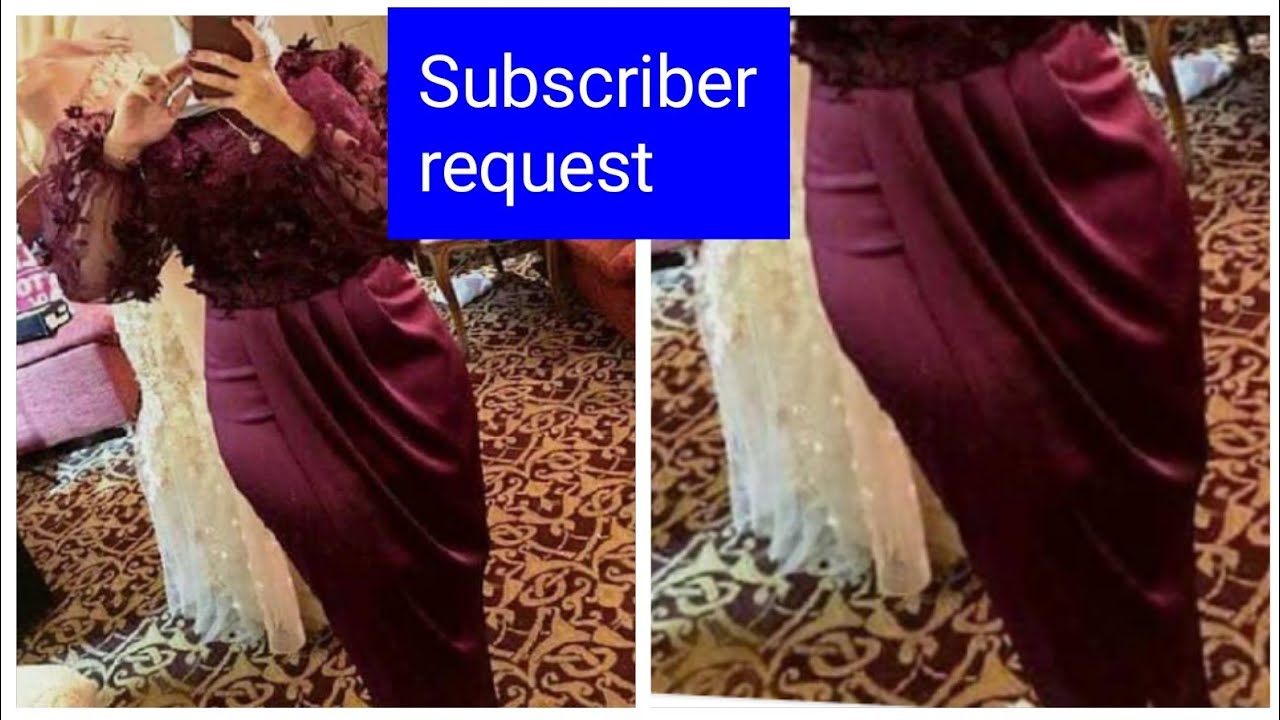 DRAPING SKIRT||   how to cut and sew a drape skirt|| simple method