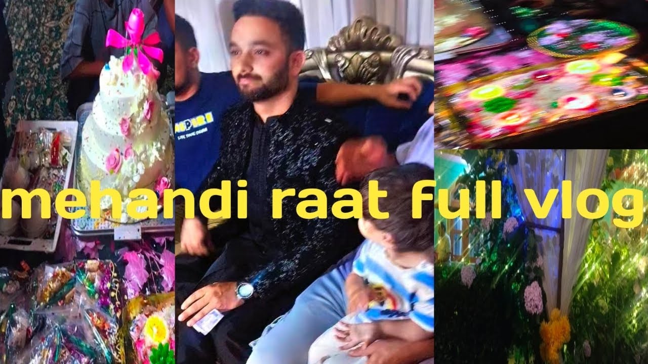 Kashmiri viral wadding 🎉 mehndi raat  full vlog with kashmiri traditional song