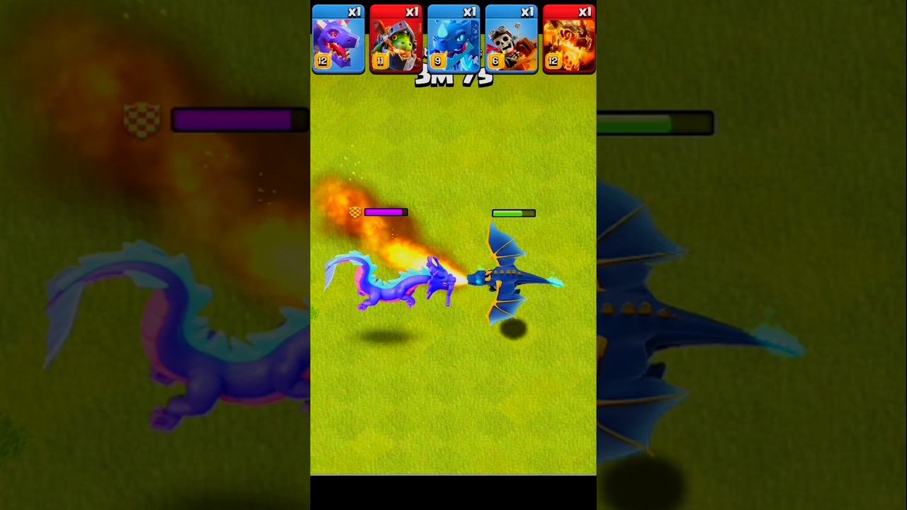 Which Dragon can beat azure dragon solo 🔥😎 #clashofclans #coc #games