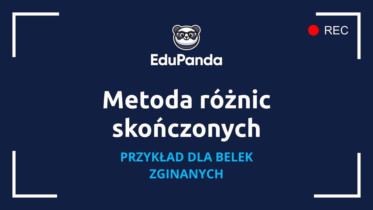 Metoda różnic skończonych - przykład z belką 1