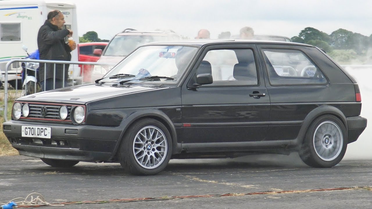 RWD VW Golf Mk2 Powered by a Twin Turbo Audi S4 2.7L V6!