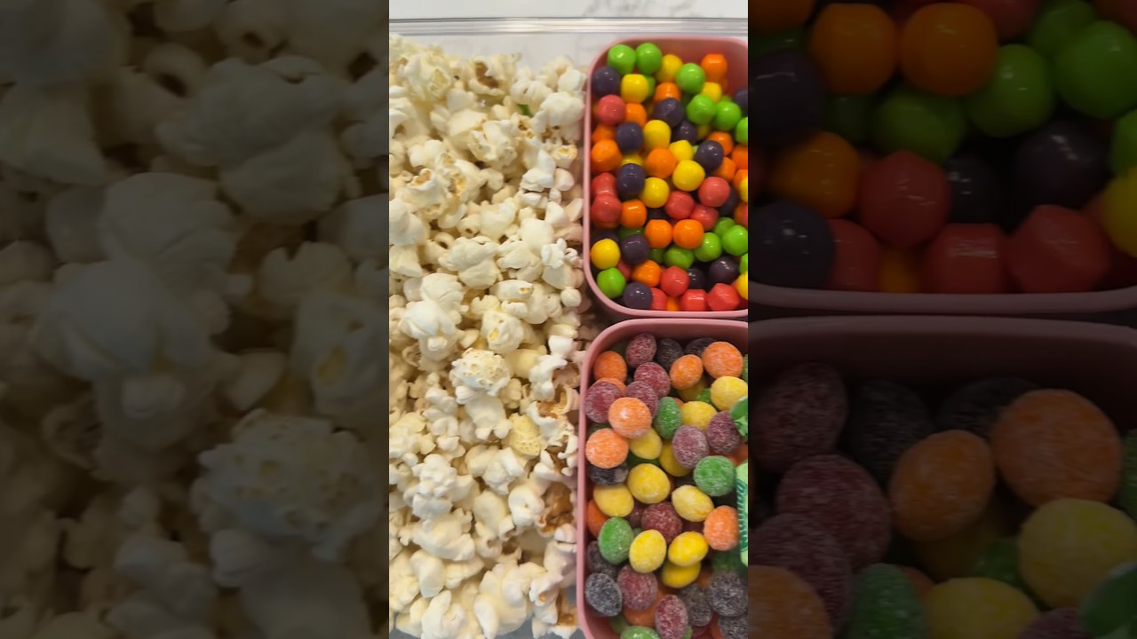 Movie Night Snack Box 🎬🍿🍭 #snackbox #asmr #restock #movienight #snacks #candy #viral #shorts #fyp