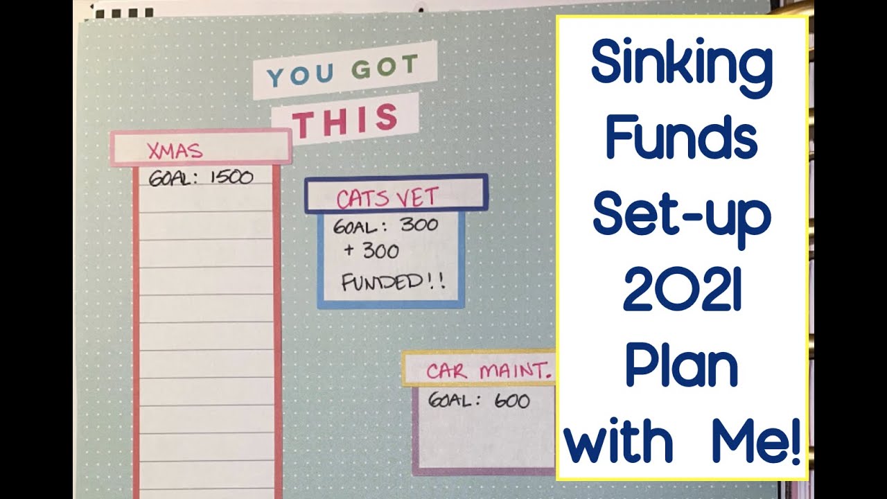 Sinking Funds 2021 Set Up, Plan with Me! New Sinking Funds Trackers!!