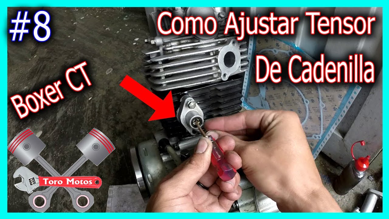 Boxer CT 100 Como Tensionar La Cadellina De Distribucion parte 8