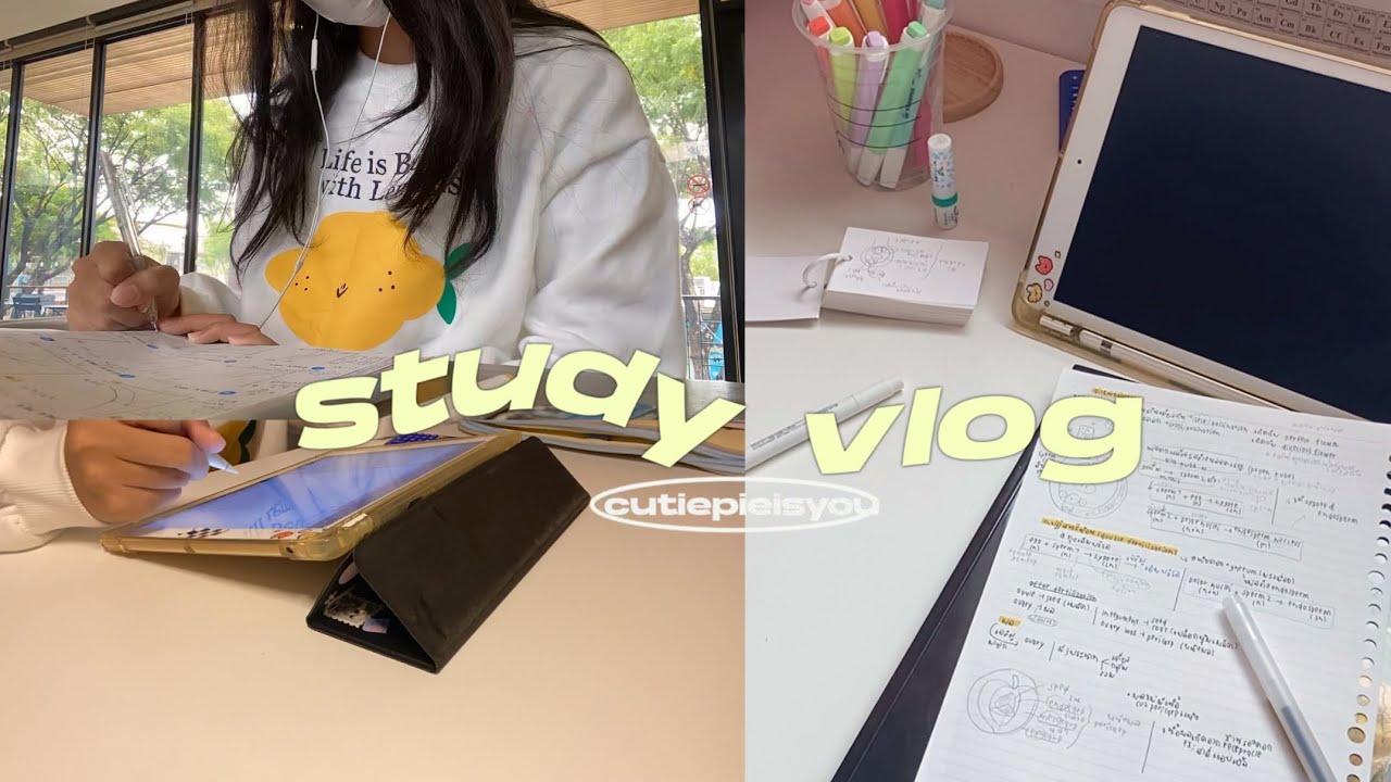 / study vlog (08) / เรียนพิเศษ,อ่านหนังสือนอกบ้าน 💐