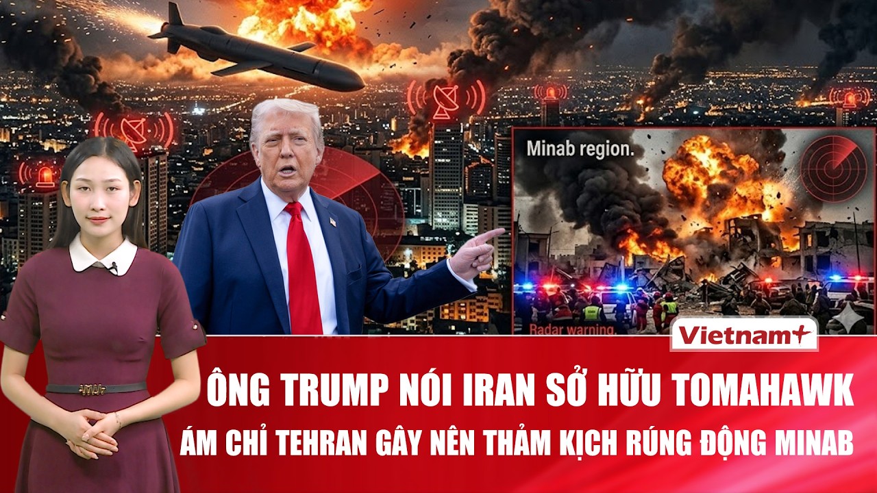 Thời sự Quốc tế tối 10/03: Ông Trump nói Iran có tên lửa Tomahawk, nghi đánh trúng trường ở Minab