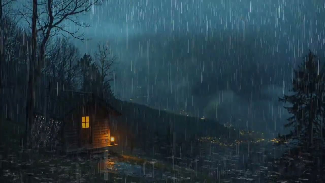 Fall Asleep in 3 Minutes 😴 Torrential Rain on Metal Roof & Powerful Thunderstorm for Deep Sleep