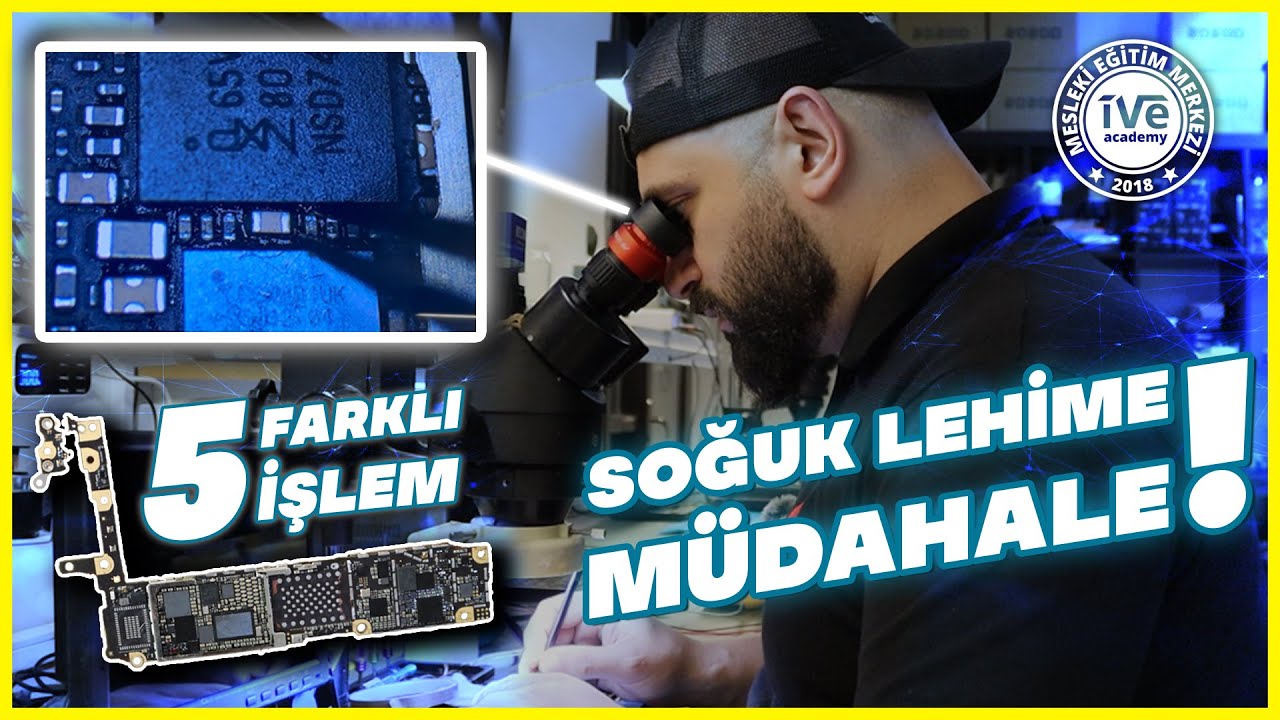 Cep Telefonu Anakartı Üzerinde Mikron Seviyede İşlem #2 | Soğuk Lehime Düşen Komponente Müdahale!