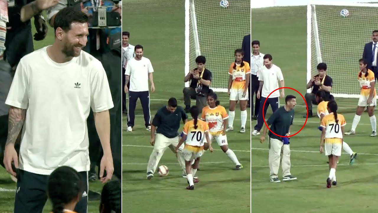 Luis Suarez Shocked, Girls Football Playing at Wankhede Stadium Mumbai | G.O.A.T India Tour