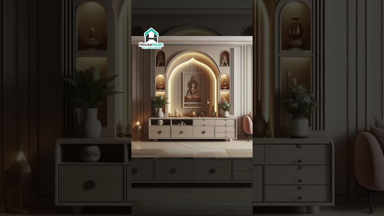 Top 10 Pooja Room mandir temple Design Ideas | Modern Small Puja Room #HouseGyan #shorts