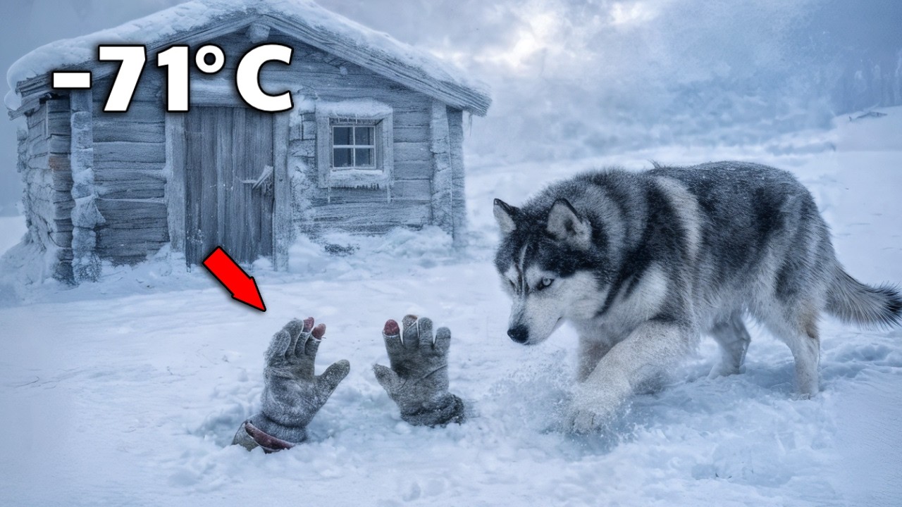 Buried Under Snow at -71°C… A Stray Husky’s Digging Saved Her at the Last Moment!