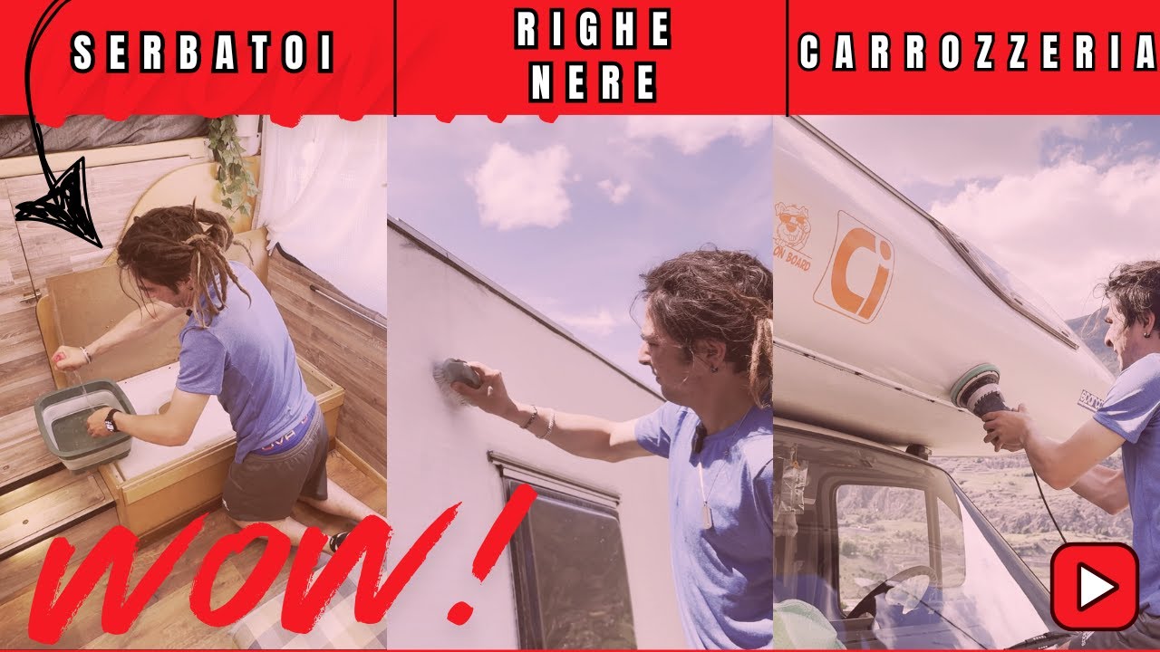 Lucido un camper di 30 anni: guarda cosa succede! + Pulizia serbatoi