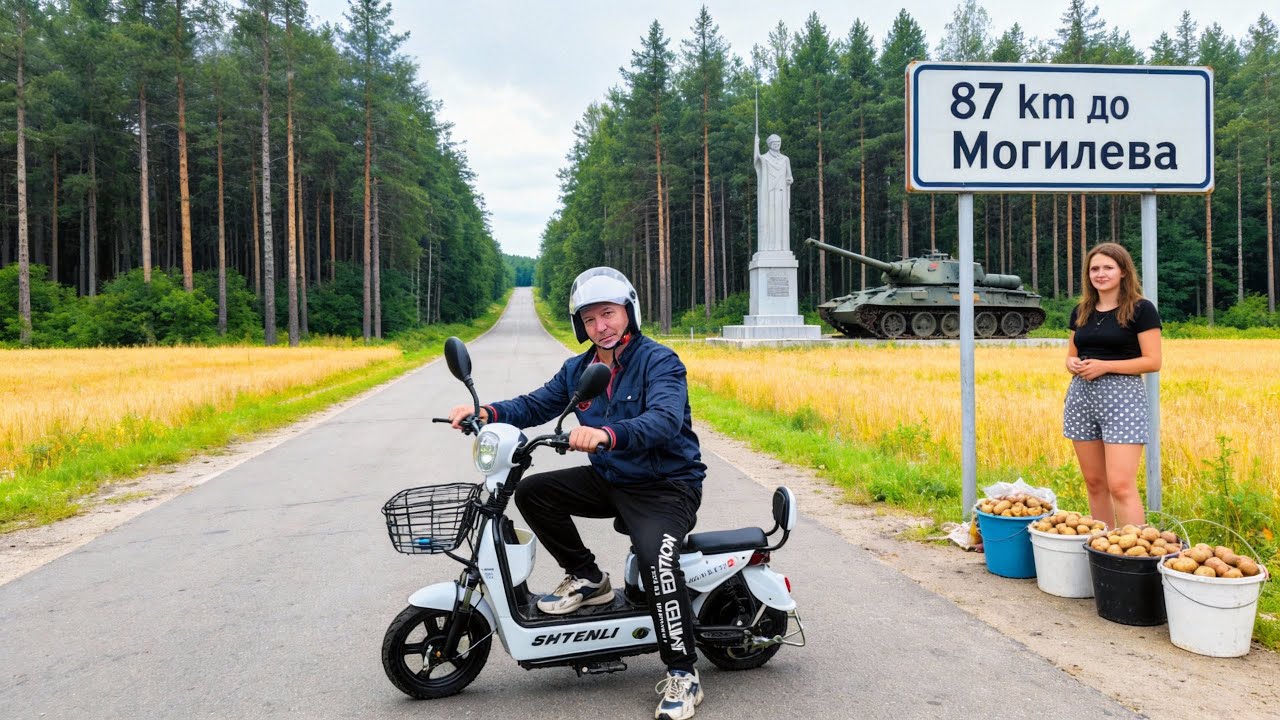 Назад в  Могилёв на электроскутере с приключениями. Удачными и не очень...