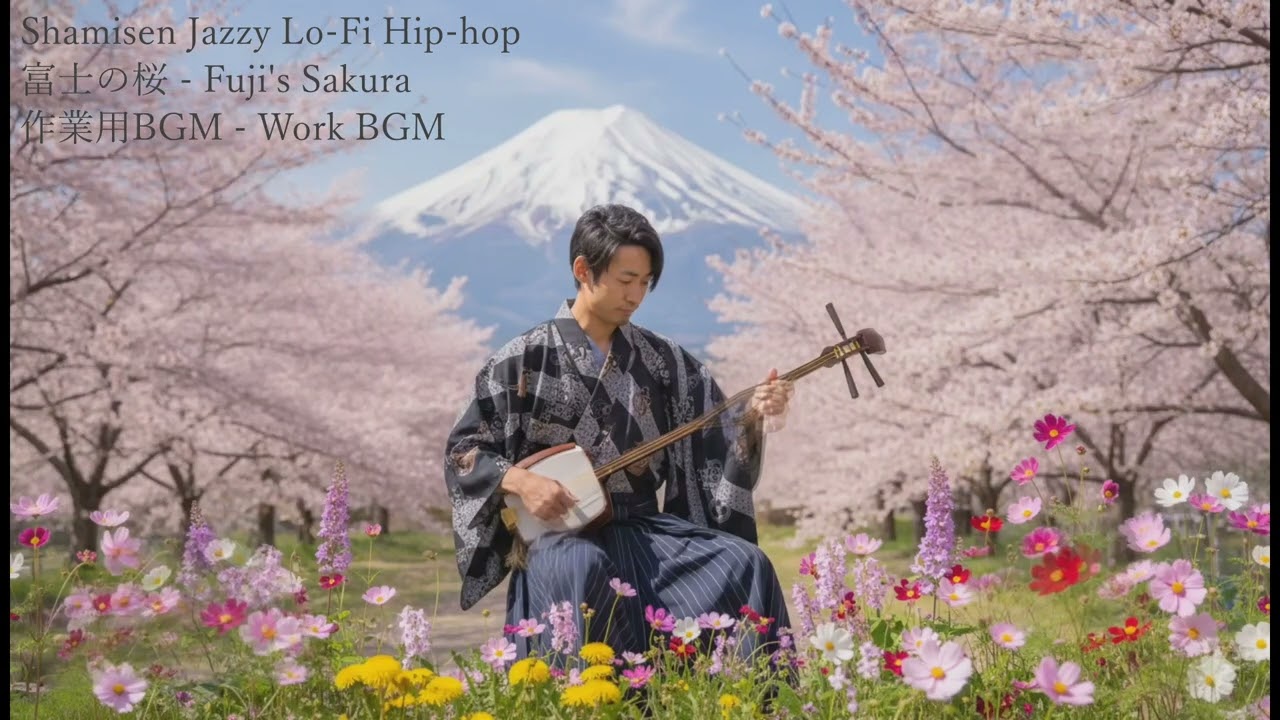 Shamisen Jazzy Lo-Fi Hip-hop, 富士の桜 - Fuji's Sakura, 作業用BGM - Work BGM