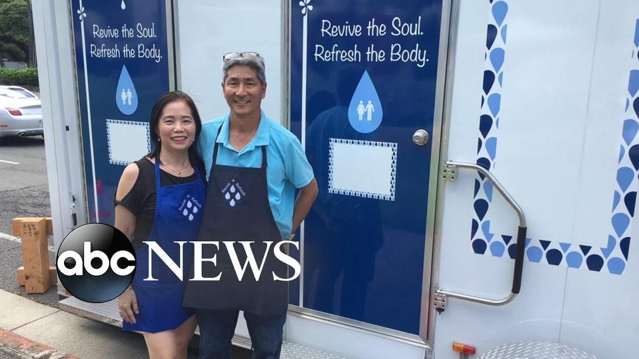 Meet the couple who created mobile showers for the homeless community | GMA Digital