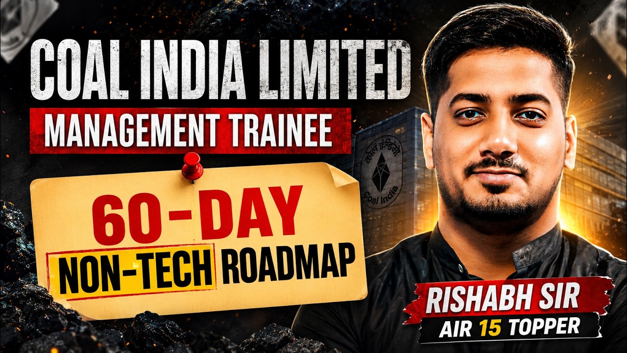 CIL MT NON TECH 60 DAYS ROADMAP by RISHABH SIR (Class-II OFFICER) #rishabhsir