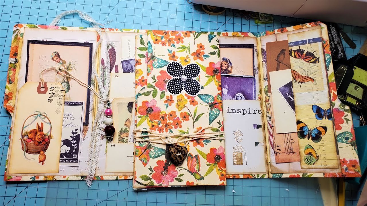 Let's Make a Fun Folio to Hold Ephemera for Junk Journals or Happy Mail! :) The Paper Outpost! :)