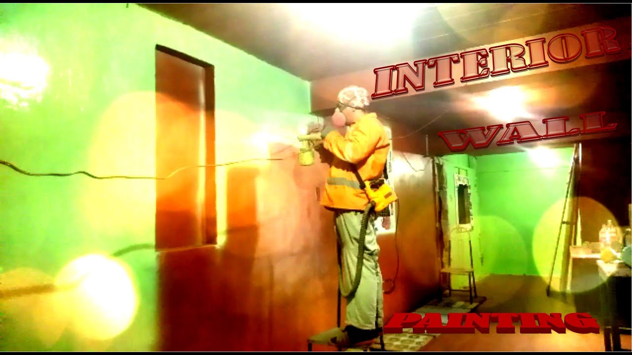 Pano magtimpla ng pinturang water base gamit ang Electric spray gun steps by step wall Painting 2022
