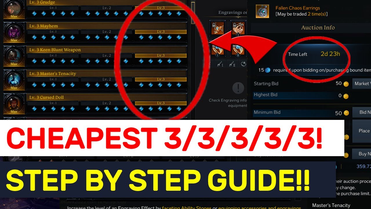 CHEAPEST Methods For 5x MAX END GAME Engravings! Step By Step Guide | Lost Ark