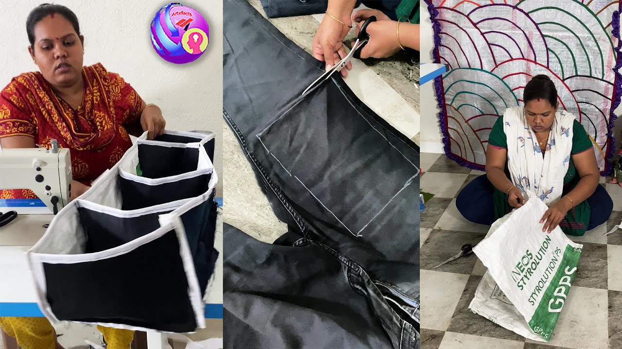Diy Storage Hacks - Upcycle old Jeans, Rices into Chic Clothing Organizers