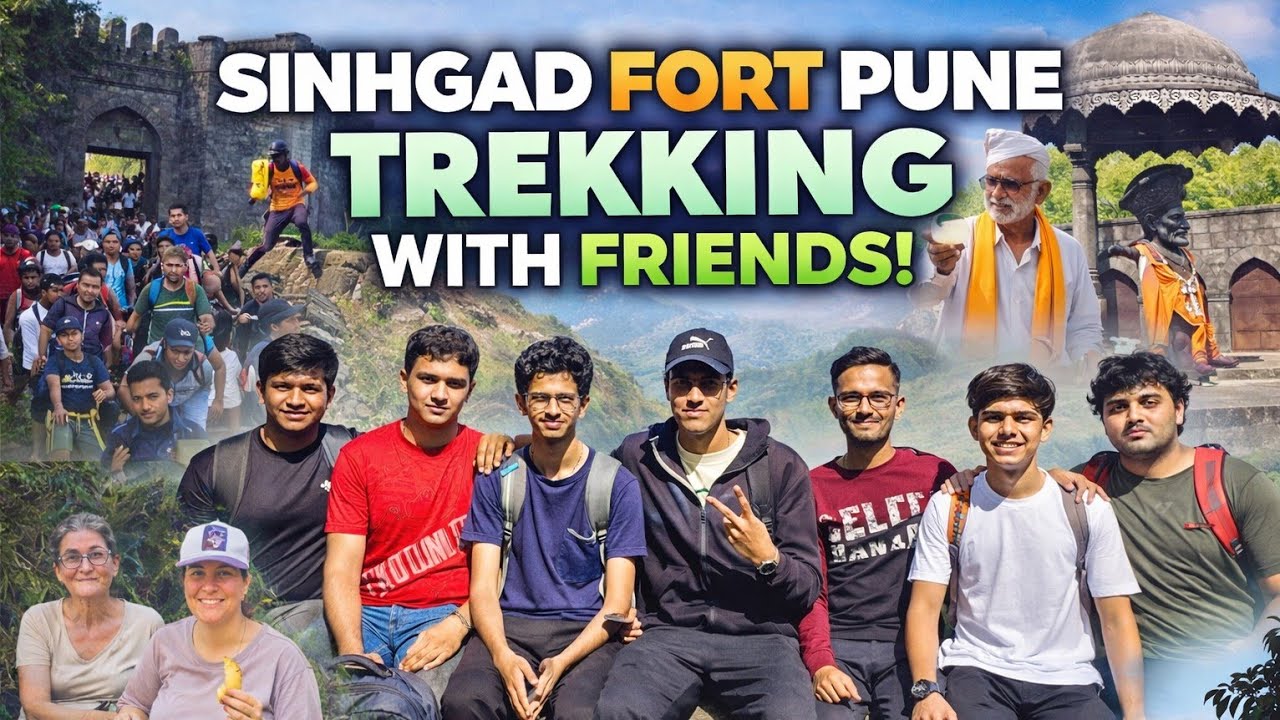Sinhgad Fort Trek With Friends! | Pune’s Best Weekend Getaway 🚩#sinhgadfort #youtube #pune #travel 
