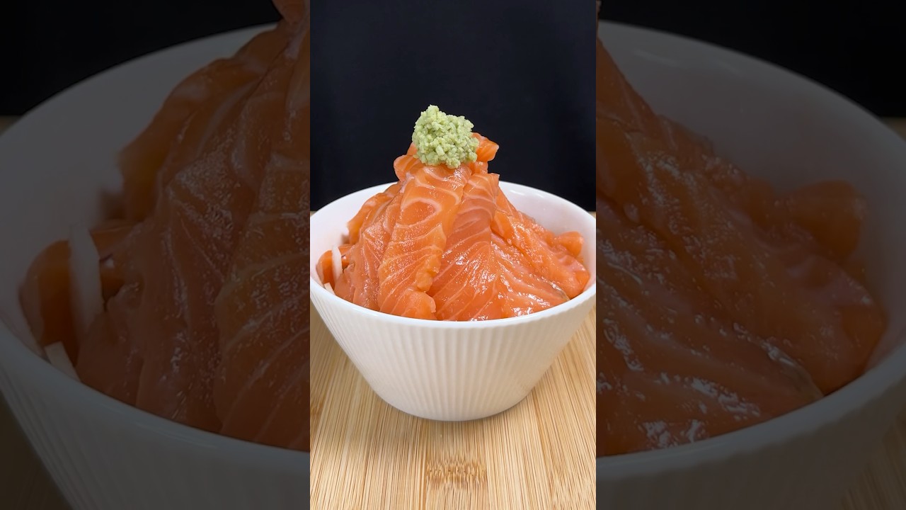 연어덮밥 salmon rice bowl ASMR