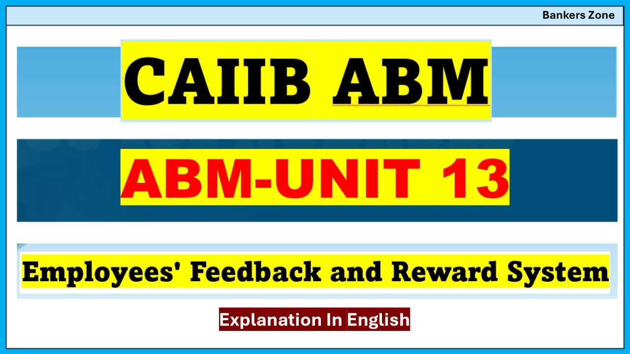 ABM Unit 13 Employees' Feedback and Reward System Part 1 In English