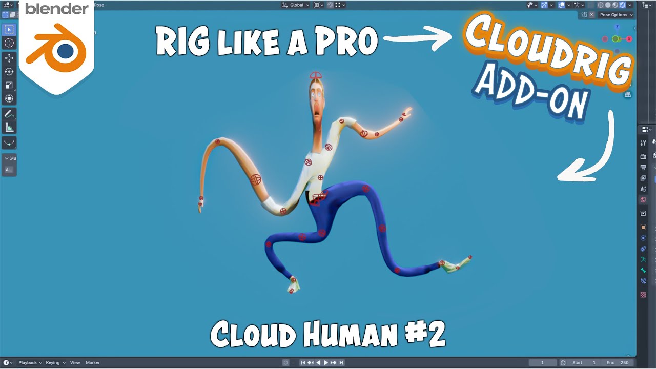 Rigger comme un PRO avec CLOUDRIG - Cloud Human #2 | Tuto (FR) (add-on gratuit)
