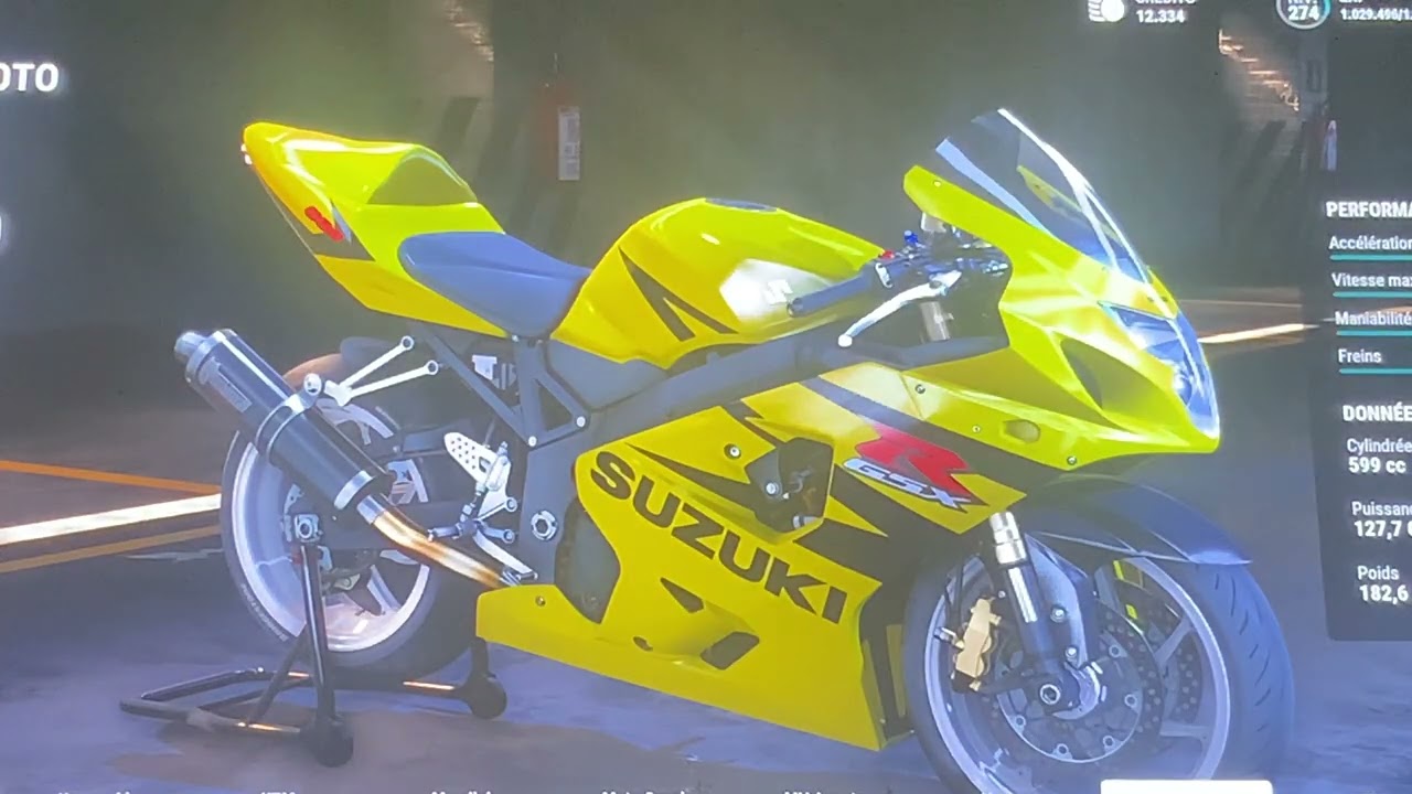 Notre nouvel arrivée une Suzuki GSXR, 600 Jaunet, 2005 full MIVV
