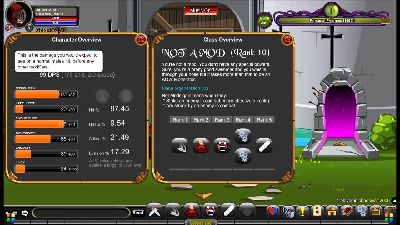 Not A Mod Class Guide