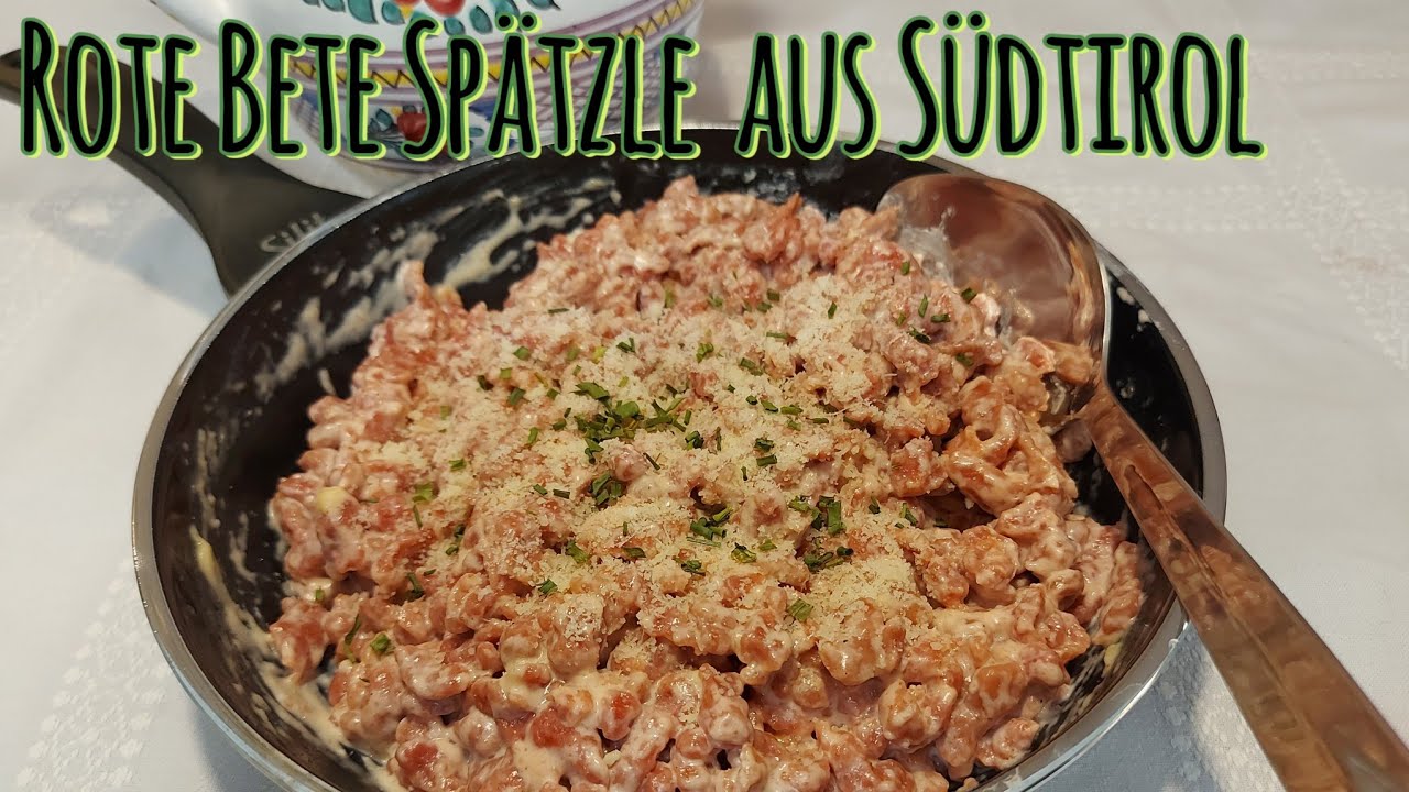 Rote Bete Spätzle mit Käsesauce 💜 | Perfekt für Kinder | Südtiroler Rezept | Küche ohne Grenzen 🌍