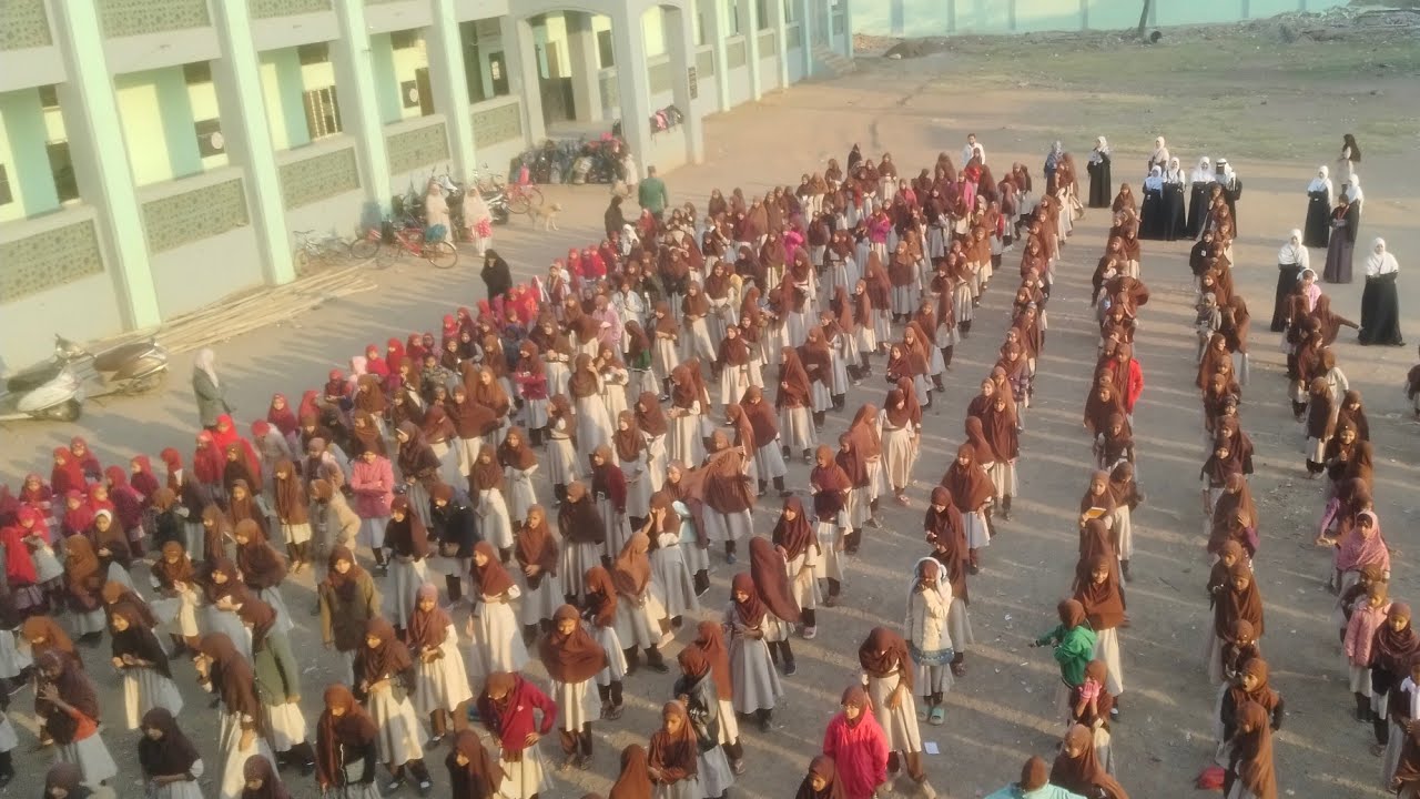 PT exercise in our school 🏫 #girls urdu primary school millat nagar dhule # 